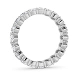 4CTW Oval Shaped Lab Grown Diamond Split Prong Eternity Ring in 14K Gold (F/VS) - Size 8