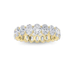 4CTW Oval Shaped Lab Grown Diamond Split Prong Eternity Ring in 14K Gold (F/VS) - Size 8