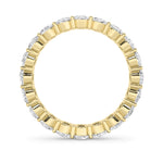 4CTW Oval Shaped Lab Grown Diamond Split Prong Eternity Ring in 14K Gold (F/VS) - Size 8
