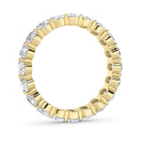 4CTW Oval Shaped Lab Grown Diamond Split Prong Eternity Ring in 14K Gold (F/VS) - Size 8