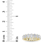 4CTW Oval Shaped Lab Grown Diamond Split Prong Eternity Ring in 14K Gold (F/VS) - Size 8