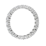 4.3CTW Oval Shaped Lab Grown Diamond Split Prong Eternity Ring in 14K Gold (F/VS) - Size 8