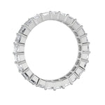 4.75CTW Emerald Shaped Lab Grown Diamond Split Prong Eternity Ring in 14K Gold (F/VS) - Size 5