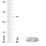 5CTW Emerald Shaped Lab Grown Diamond Split Prong Eternity Ring in 14K Gold (F/VS) - Size 6