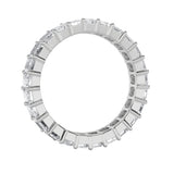 5.5CTW Emerald Shaped Lab Grown Diamond Split Prong Eternity Ring in 14K Gold (F/VS) - Size 8
