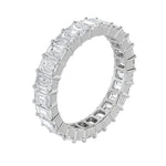 5.75CTW Emerald Shaped Lab Grown Diamond Split Prong Eternity Ring in 14K Gold (F/VS) - Size 9