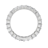 5.75CTW Emerald Shaped Lab Grown Diamond Split Prong Eternity Ring in 14K Gold (F/VS) - Size 9