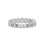 4.25CTW Oval Shaped Lab Grown Diamond Split Prong Eternity Ring in 14K Gold (F/VS) - Size 5