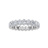 4.25CTW Oval Shaped Lab Grown Diamond Split Prong Eternity Ring in 14K Gold (F/VS) - Size 6