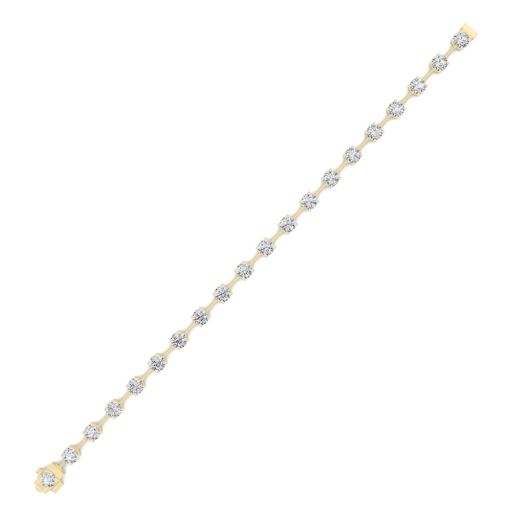 3.75CTW Round Shaped Lab Grown Diamond Split Prong Eternity Ring in 14K Gold (F/VS) - Size 5