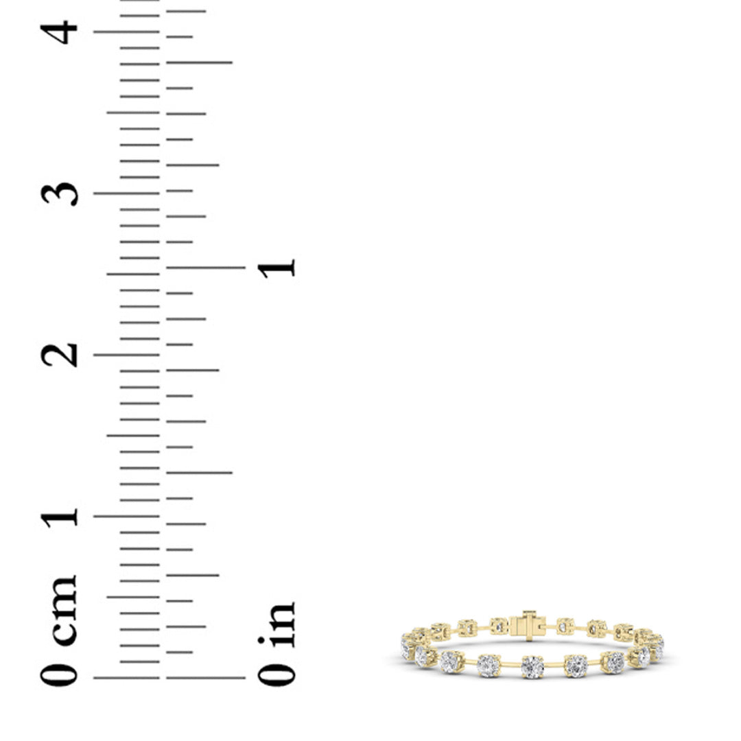 4CTW Round Shaped Lab Grown Diamond Split Prong Eternity Ring in 14K Gold (F/VS) - Size 6