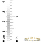 4CTW Round Shaped Lab Grown Diamond Split Prong Eternity Ring in 14K Gold (F/VS) - Size 6