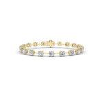 2CTW Round Shaped Lab Grown Diamond 4 Prong Stud Earrings in 14K Gold (F/VS) - Size 7