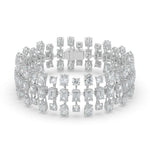 34.5CTW Mix Shaped Lab Grown Diamond (F/VS) Bracelet in 14K Gold