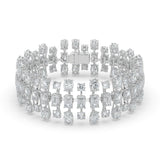 34.5CTW Mix Shaped Lab Grown Diamond (F/VS) Bracelet in 14K Gold