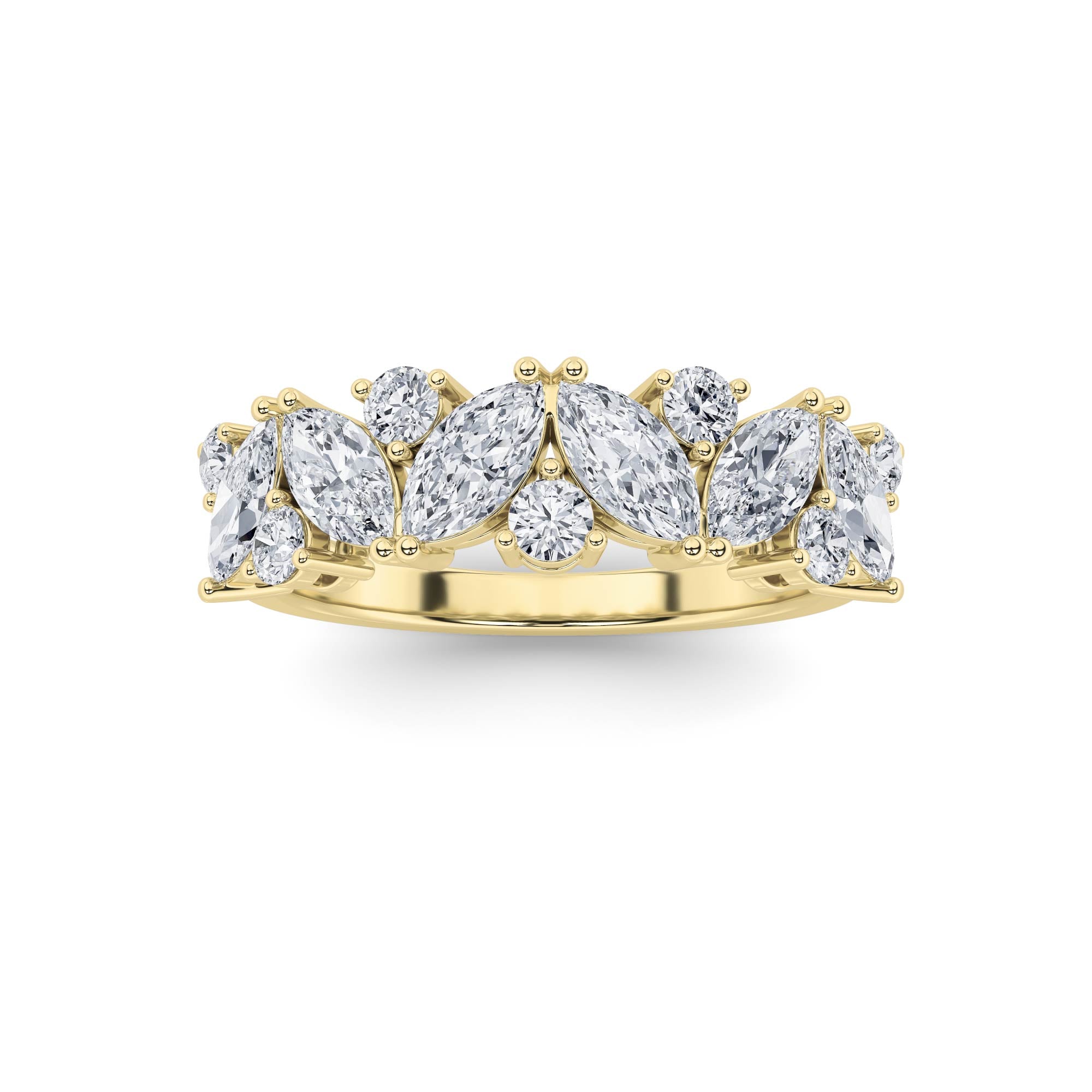 1.5CTW Marquise Shaped Lab Grown Diamond (G/VS) Ring in 14K Gold