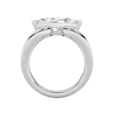 2CTW Marquise Shaped Lab Grown Diamond (G/VS) East West Solitaire Fancy Ring in 14K Gold