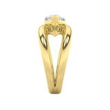 2CTW Marquise Shaped Lab Grown Diamond (G/VS) East West Solitaire Fancy Ring in 14K Gold