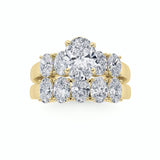 2.5CTW Oval Shaped Lab Grown Diamond (G/VS) Bridal Set with Matching Band and  Ring in 14K Gold