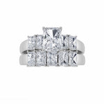 2.5CTW Radiant Shaped Lab Grown Diamond (G/VS) Bridal Set with Matching Band and  Ring in 14K Gold