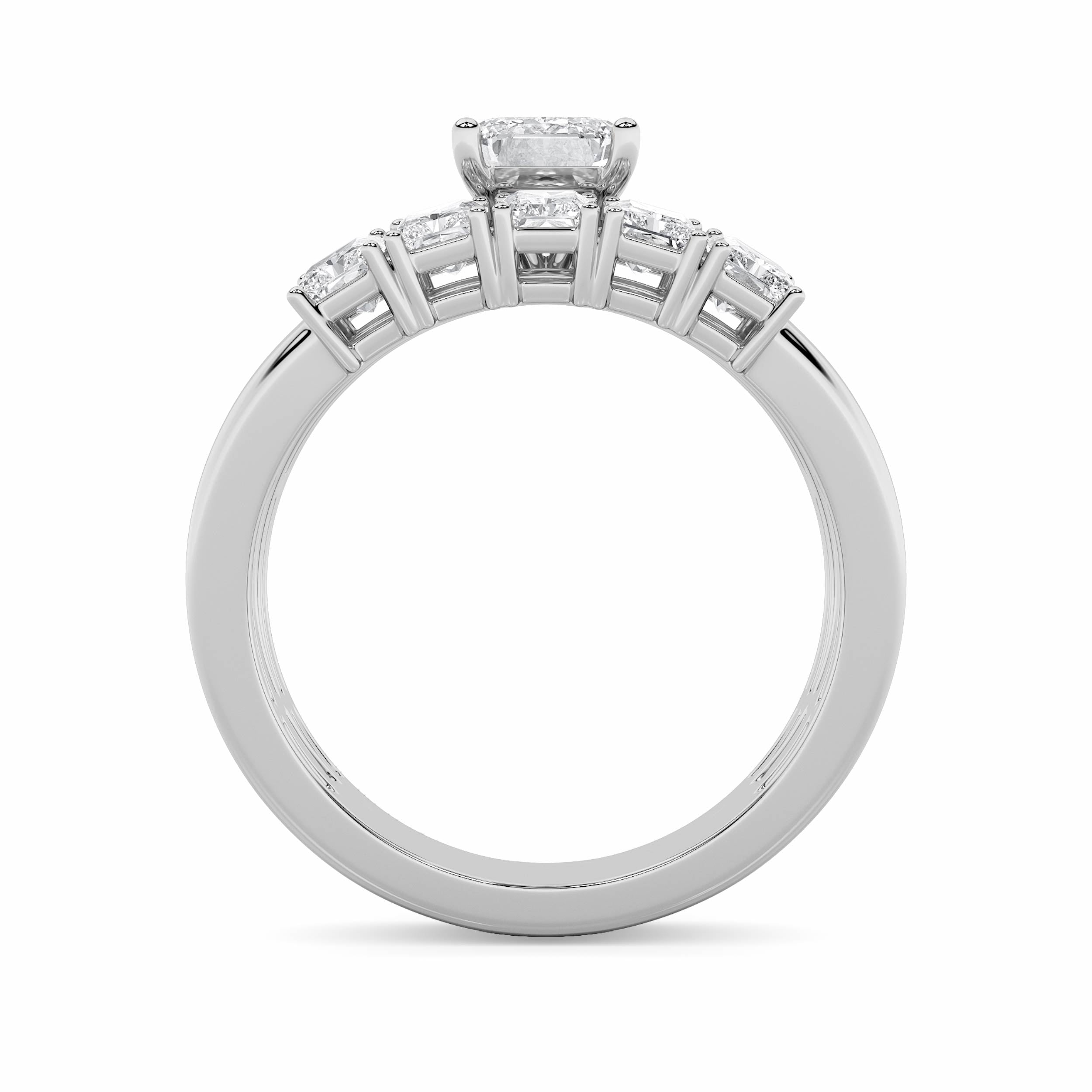 2.5CTW Radiant Shaped Lab Grown Diamond (G/VS) Bridal Set with Matching Band and  Ring in 14K Gold
