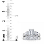 2.5CTW Radiant Shaped Lab Grown Diamond (G/VS) Bridal Set with Matching Band and  Ring in 14K Gold