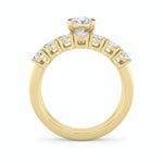 3.5CTW Oval Shaped Lab Grown Diamond (G/VS) Bridal Set with Matching Band and  Ring in 14K Gold