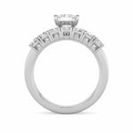 3.5CTW Radiant Shaped Lab Grown Diamond (G/VS) Bridal Set with Matching Band and  Ring in 14K Gold