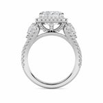 6.25CTW Radiant Shaped Lab Grown Diamond (G/VS) Bold Accented Statement Engagement Ring in 14K Gold