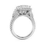 6.25CTW Radiant Shaped Lab Grown Diamond (G/VS) Bold Accented Statement Engagement Ring in 14K Gold