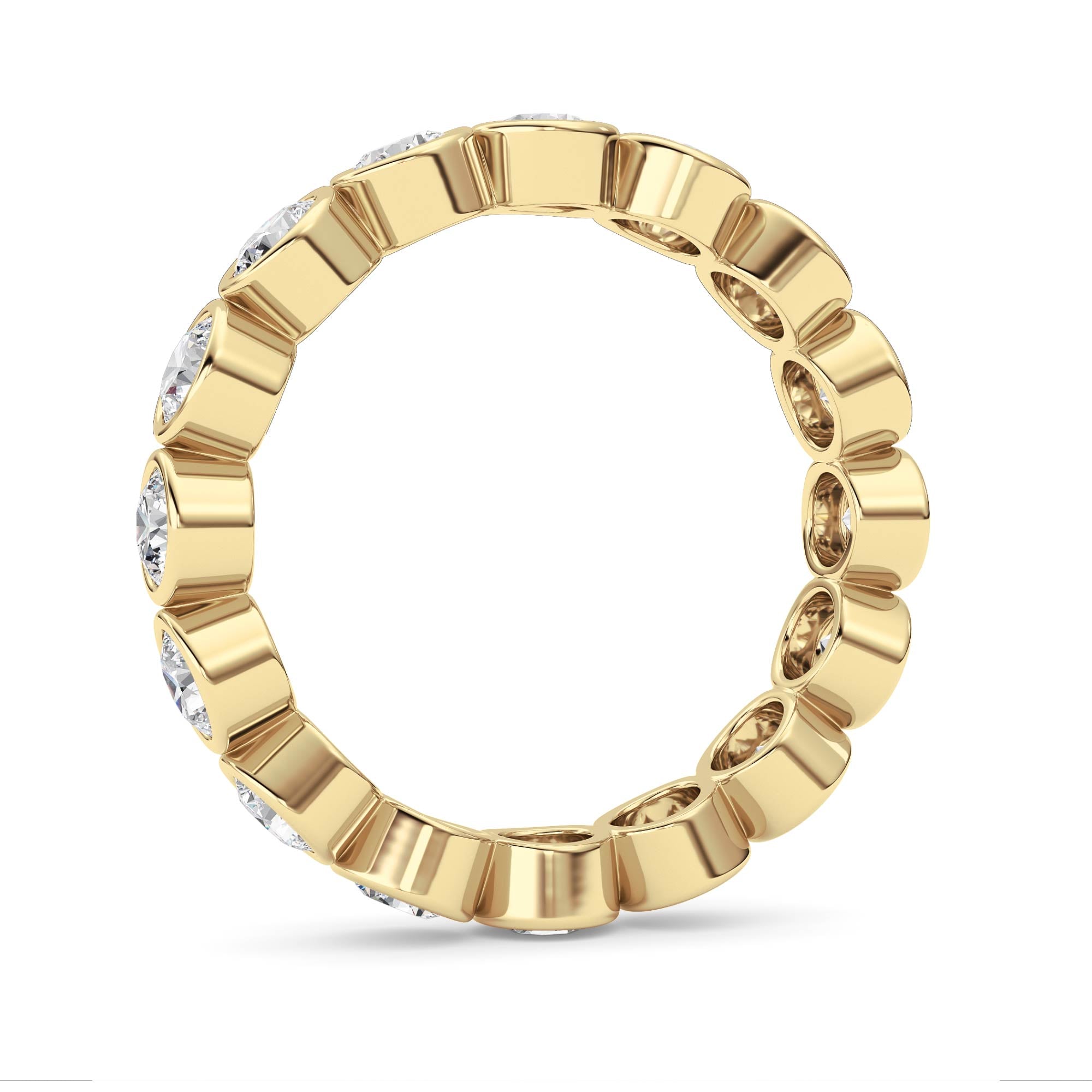 1.6CTW Round Shaped Lab Grown Diamond (F/VS) Eternity Band Ring in 14K Gold - Size 6