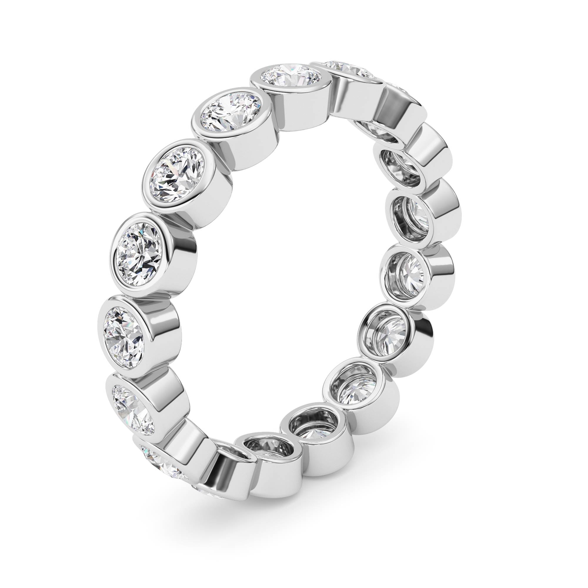1.8CTW Round Shaped Lab Grown Diamond (F/VS) Eternity Band Ring in 14K Gold - Size 7