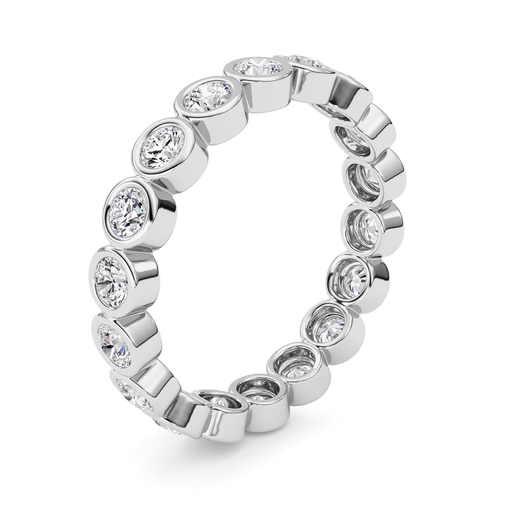 1.8CTW Round Shaped Lab Grown Diamond (F/VS) Eternity Band Ring in 14K Gold - Size 9