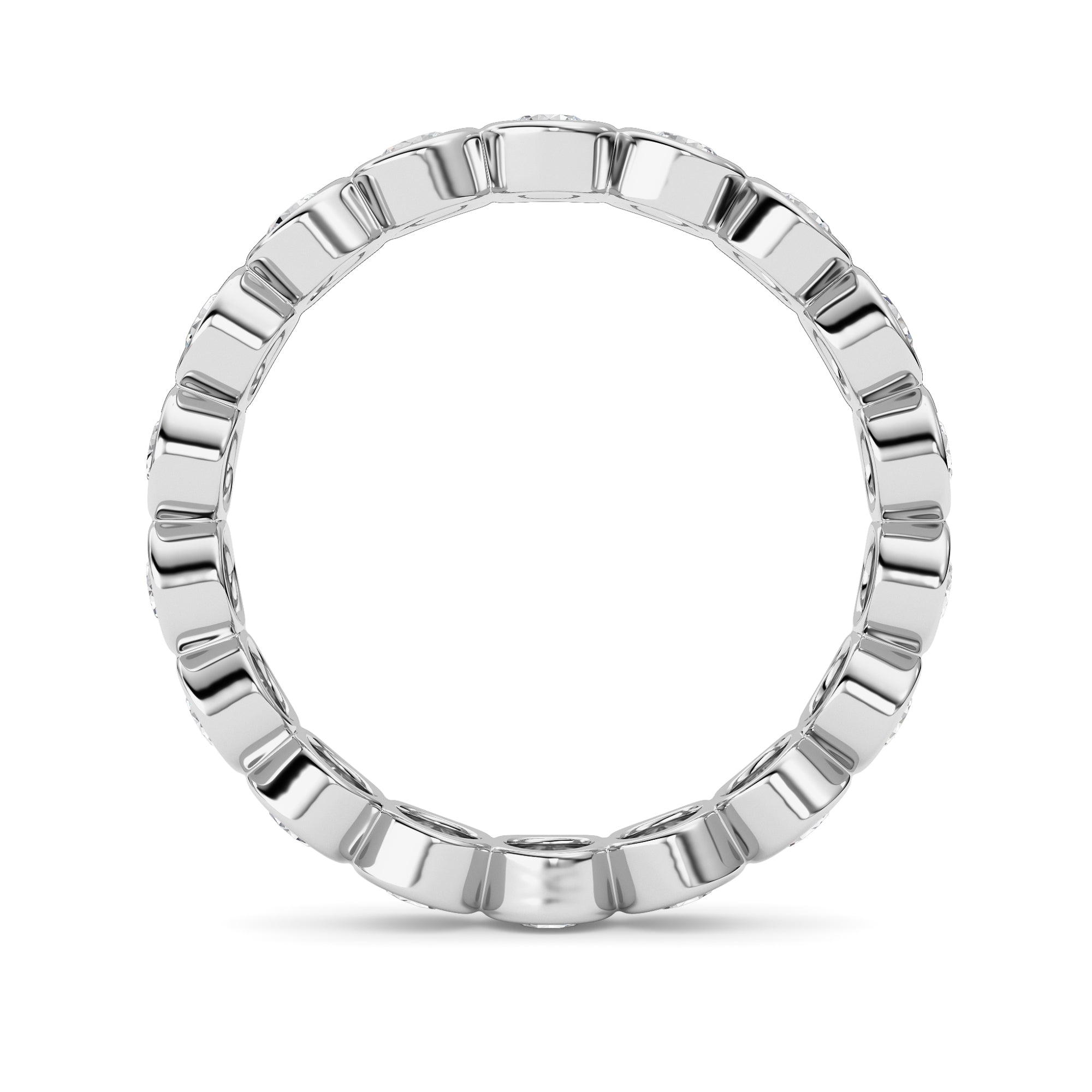 1.8CTW Round Shaped Lab Grown Diamond (F/VS) Eternity Band Ring in 14K Gold - Size 9