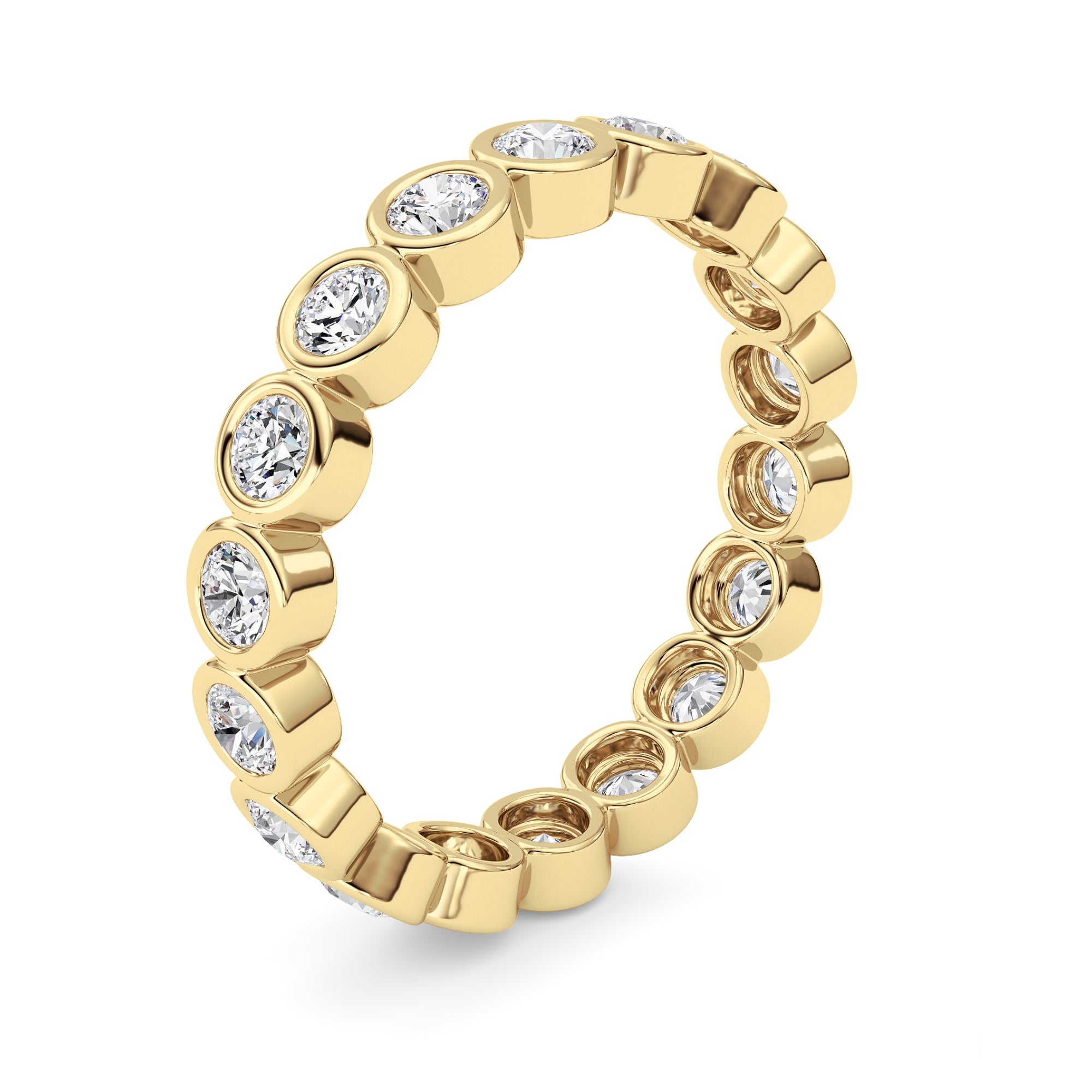 1.8CTW Round Shaped Lab Grown Diamond (F/VS) Eternity Band Ring in 14K Gold - Size 9