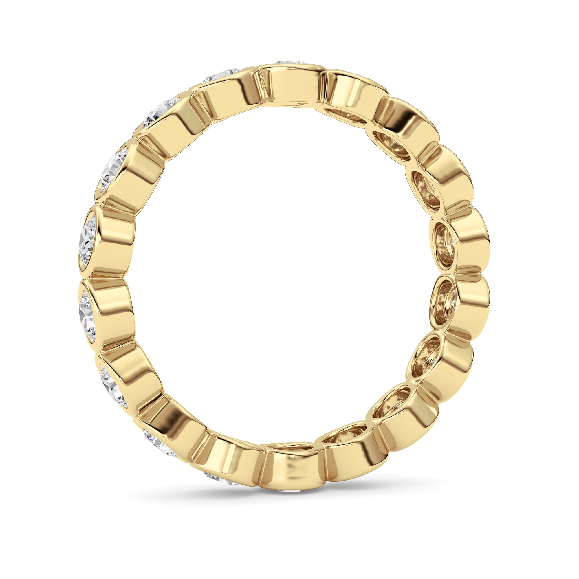 1.8CTW Round Shaped Lab Grown Diamond (F/VS) Eternity Band Ring in 14K Gold - Size 9