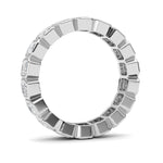 2.2CTW Emerald Shaped Lab Grown Diamond (F/VS) Eternity Band Ring in 14K Gold - Size 5