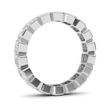2.2CTW Emerald Shaped Lab Grown Diamond (F/VS) Eternity Band Ring in 14K Gold - Size 5