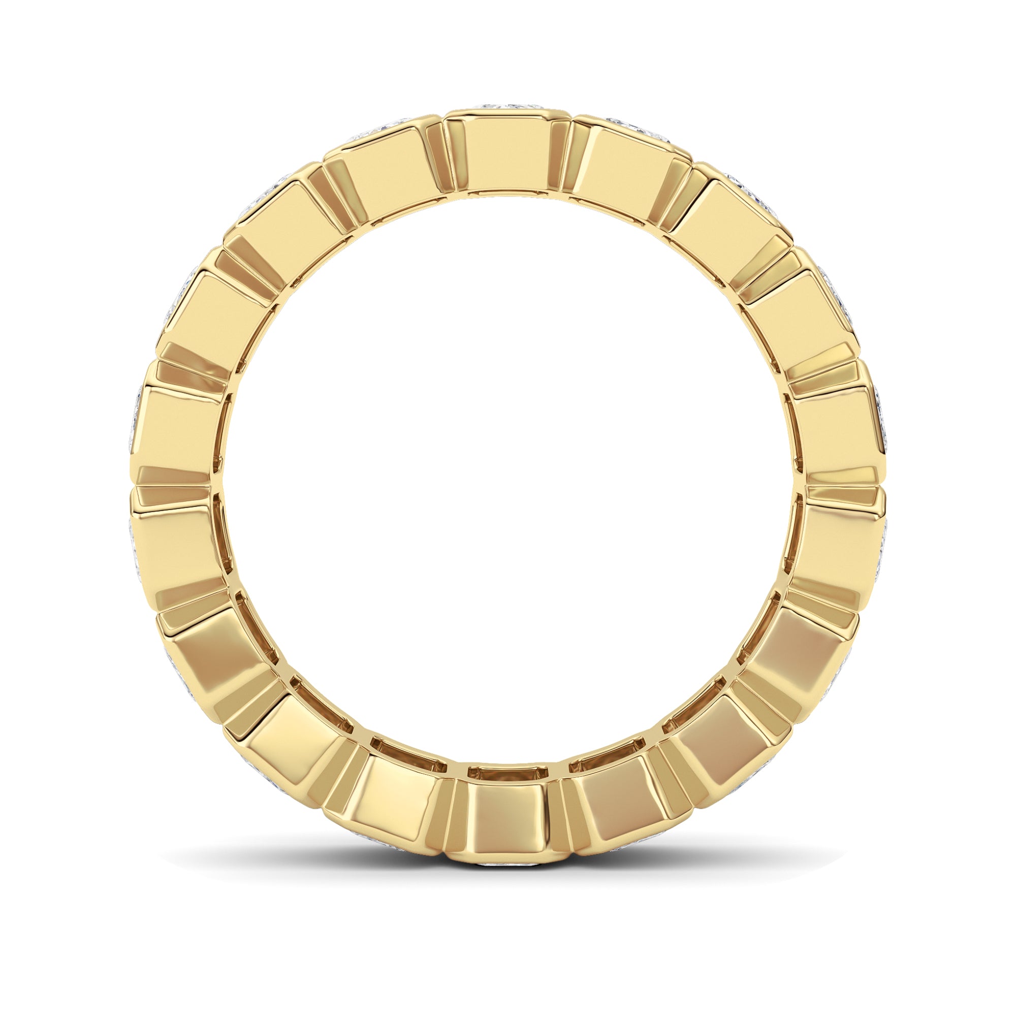 2.2CTW Emerald Shaped Lab Grown Diamond (F/VS) Eternity Band Ring in 14K Gold - Size 5