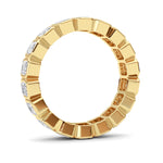 2.2CTW Emerald Shaped Lab Grown Diamond (F/VS) Eternity Band Ring in 14K Gold - Size 5