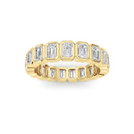 2.2CTW Emerald Shaped Lab Grown Diamond (F/VS) Eternity Band Ring in 14K Gold - Size 6