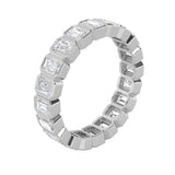 2.5CTW Emerald Shaped Lab Grown Diamond (F/VS) Eternity Band Ring in 14K Gold - Size 8