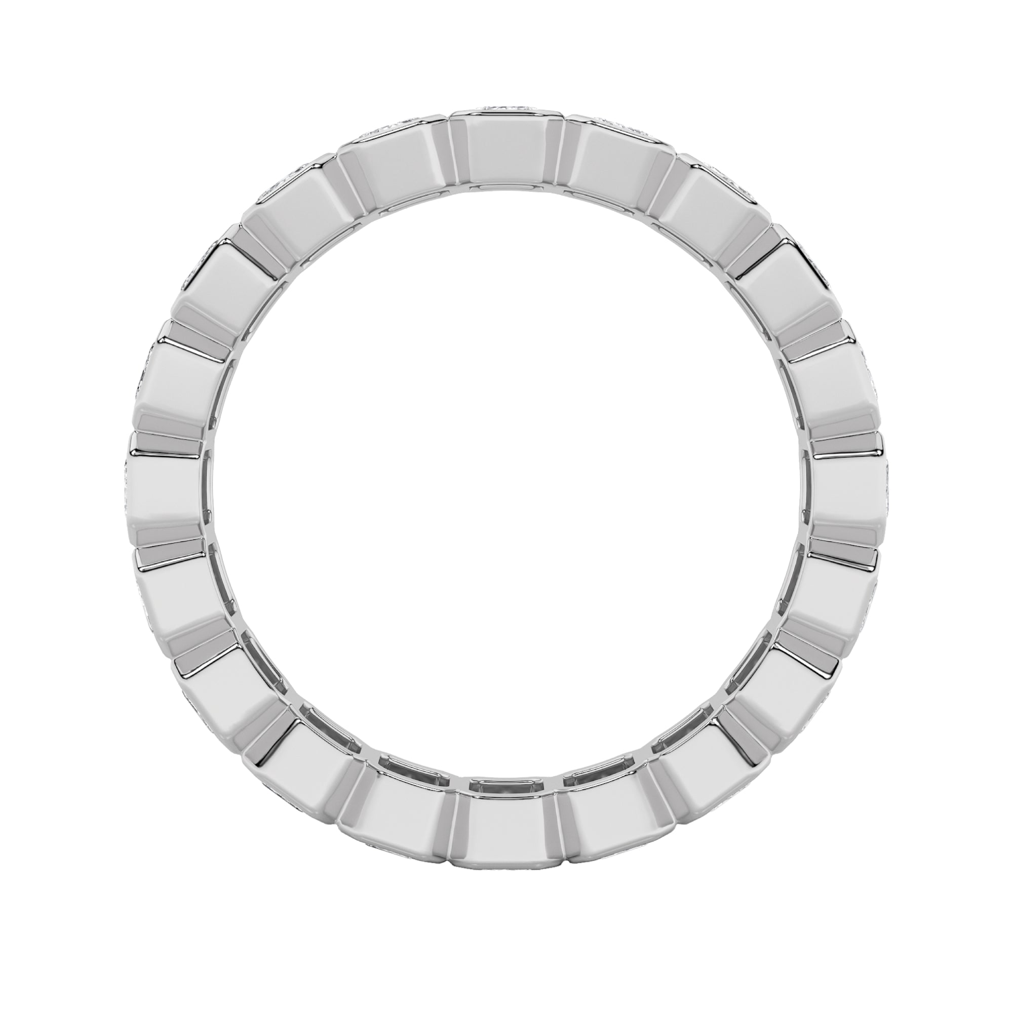 2.5CTW Emerald Shaped Lab Grown Diamond (F/VS) Eternity Band Ring in 14K Gold - Size 8