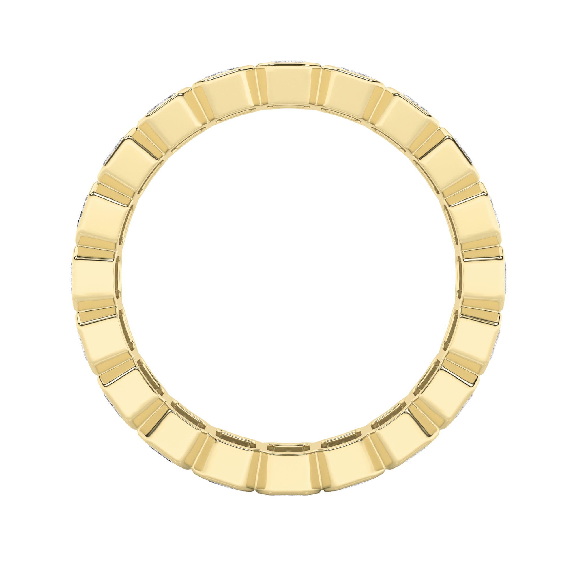 2.5CTW Emerald Shaped Lab Grown Diamond (F/VS) Eternity Band Ring in 14K Gold - Size 8