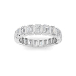 2.6CTW Emerald Shaped Lab Grown Diamond (F/VS) Eternity Band Ring in 14K Gold - Size 9