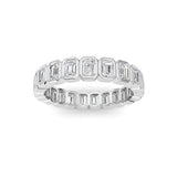2.6CTW Emerald Shaped Lab Grown Diamond (F/VS) Eternity Band Ring in 14K Gold - Size 9