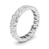 2.6CTW Emerald Shaped Lab Grown Diamond (F/VS) Eternity Band Ring in 14K Gold - Size 9