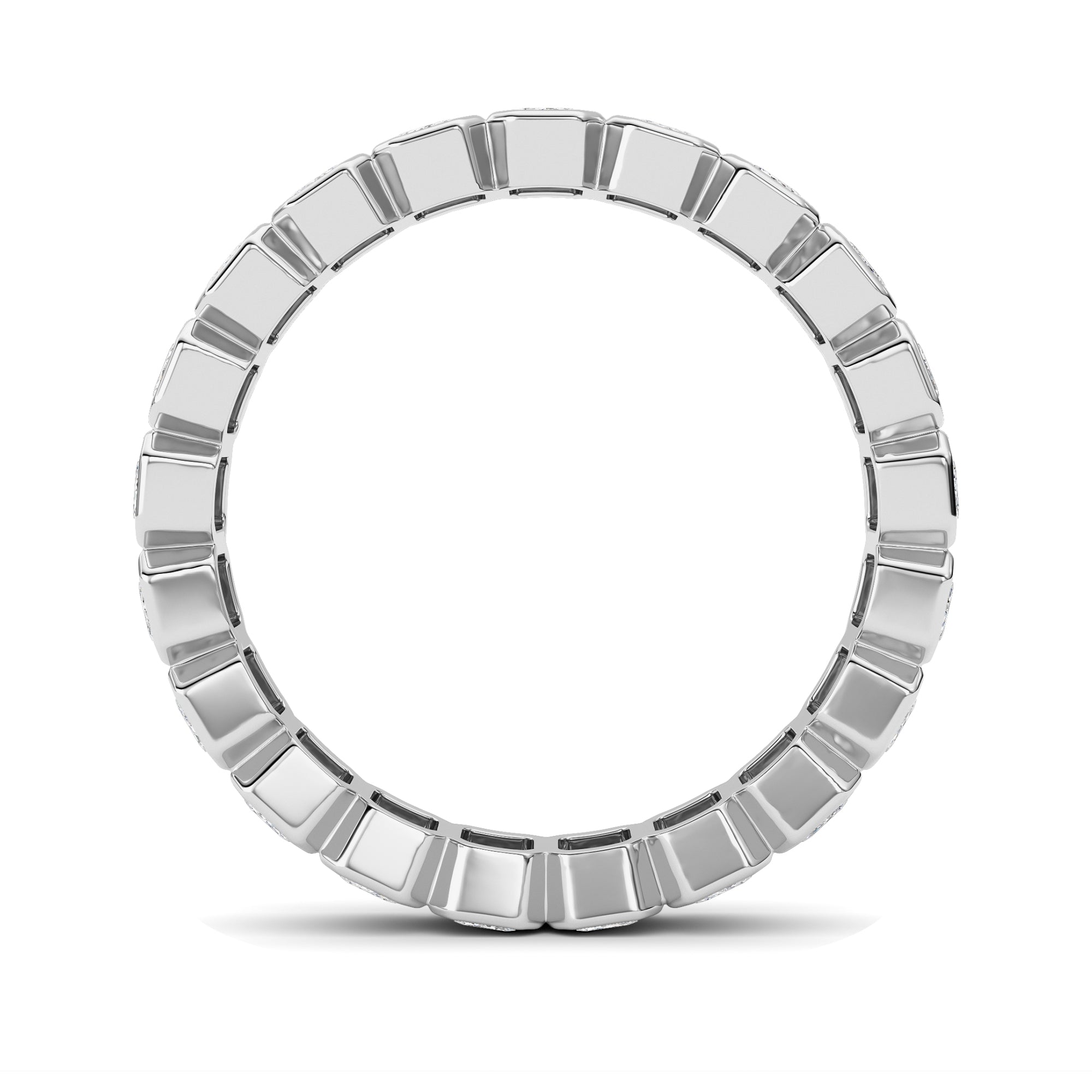 2.6CTW Emerald Shaped Lab Grown Diamond (F/VS) Eternity Band Ring in 14K Gold - Size 9