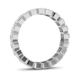 2.6CTW Emerald Shaped Lab Grown Diamond (F/VS) Eternity Band Ring in 14K Gold - Size 9
