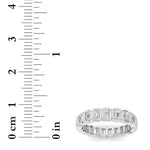 2.6CTW Emerald Shaped Lab Grown Diamond (F/VS) Eternity Band Ring in 14K Gold - Size 9